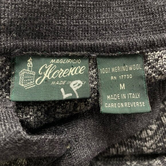 MAGLIFICIO Men Merino Wool Pullover Sweater Sz M Gray Long Sleeve Italy 46-19 - Picture 5 of 16